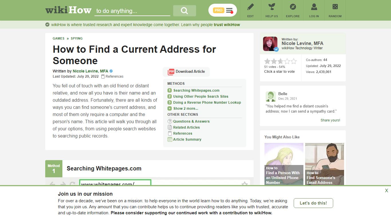 5 Ways to Find a Current Address for Someone - wikiHow